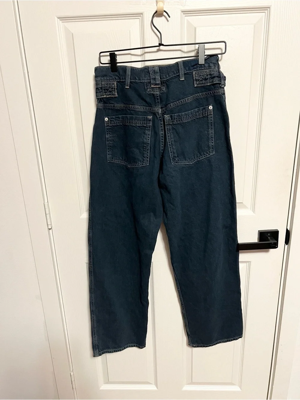 Free People We The Free Blue Jay Belted Boyfriend Jeans 25